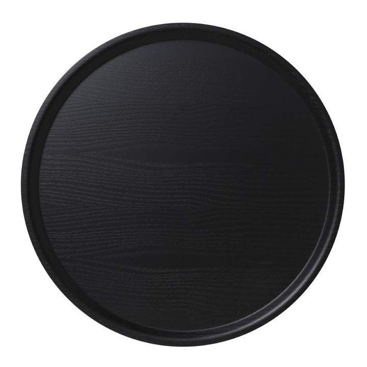 Bandeja redonda de Bengt & Lotta Ø45 cm color negro, madera de fresno