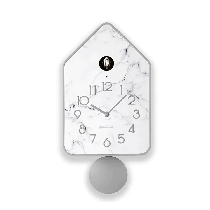 Reloj cucú Cuckoo mármol con péndulo gris claro de Guzzini