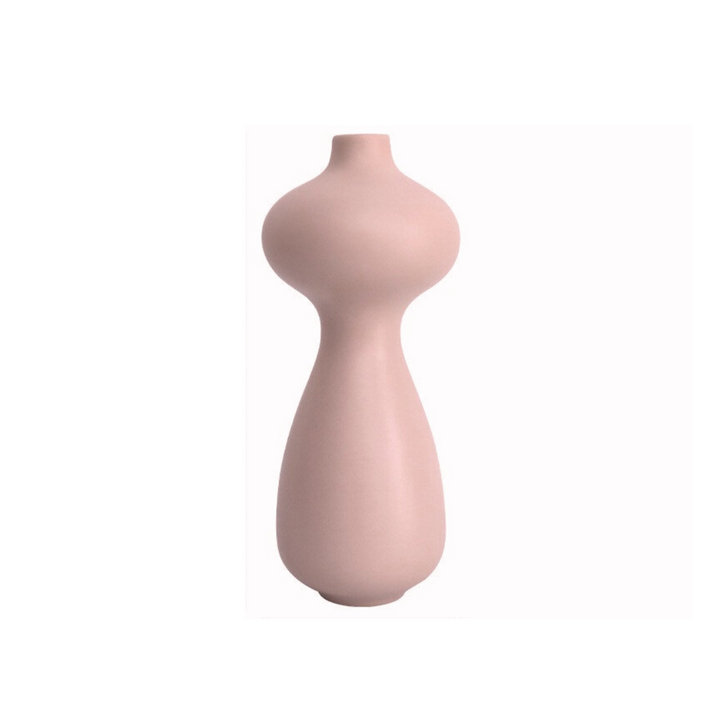 Jarrón Blush rosa claro de Bloom de formas orgánicas, cerámica, 36 cm