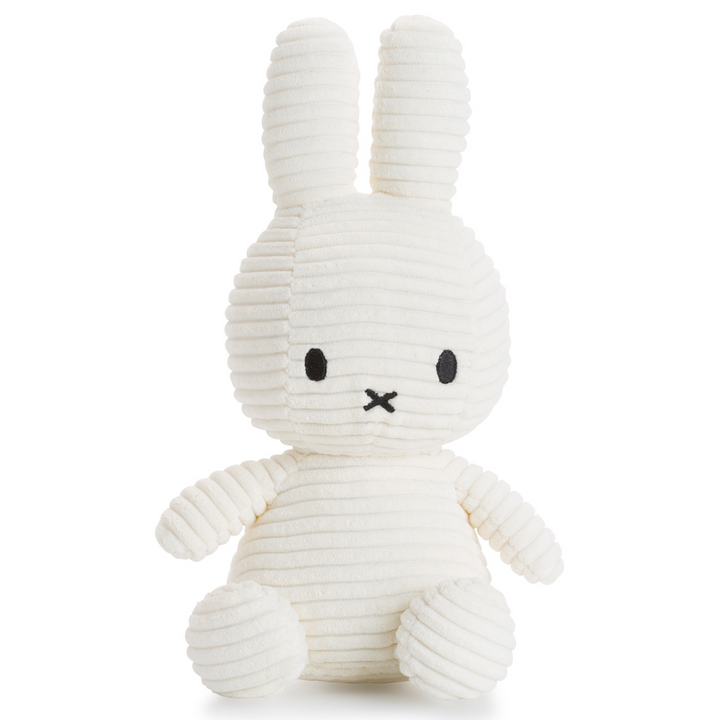 Peluche Miffy Eco Corduroy 70 cm color blanco, de materiales reciclados
