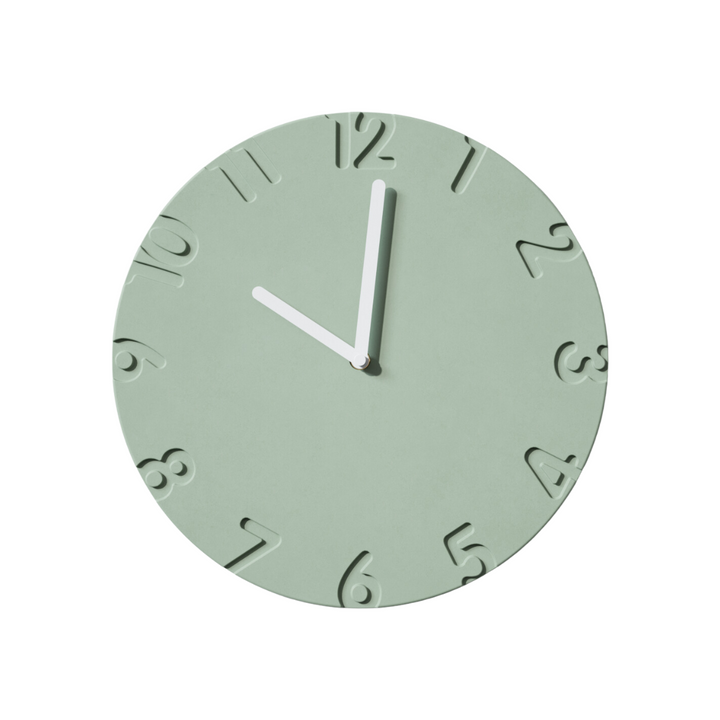 Reloj de pared de concreto Berlin verde de KLOK