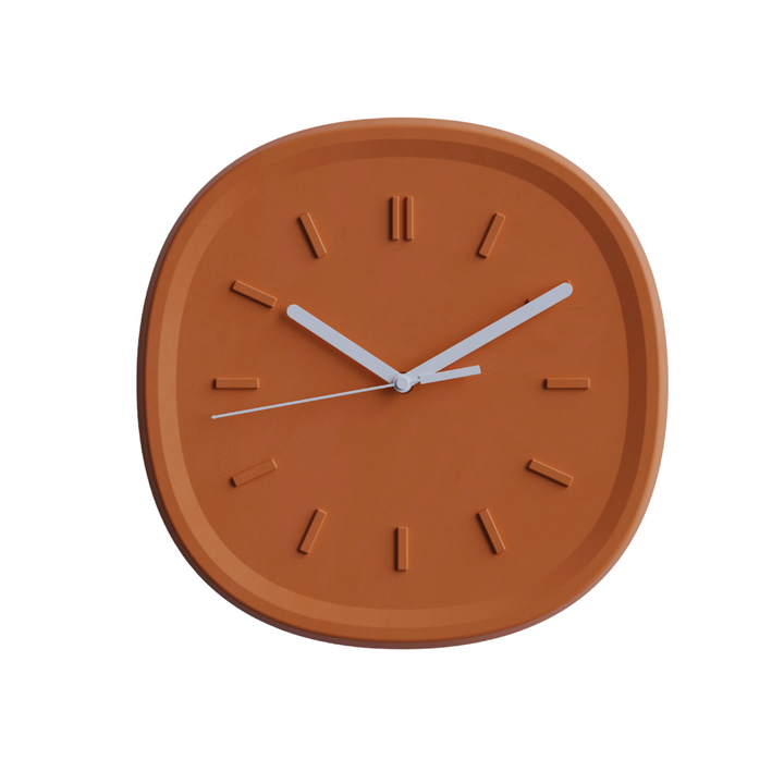 Reloj de pared de concreto London naranjo de KLOK