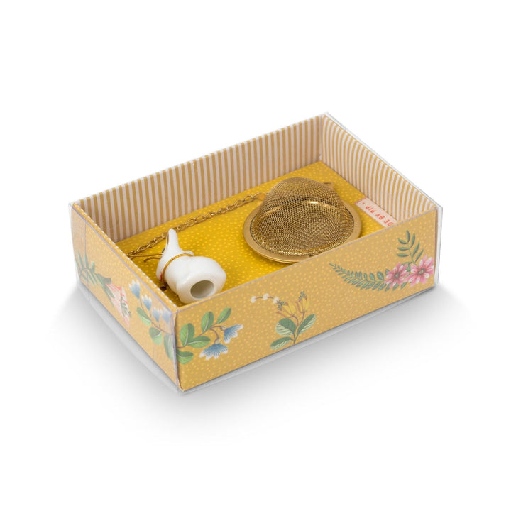 Set de infusor de té Hare de Pip Studio en su caja