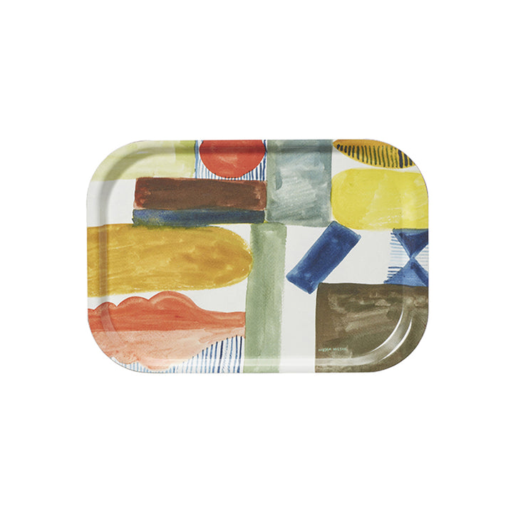 Bandeja HAPPY SHAPES de Donna Wilson, melamina con figuras de acuarela