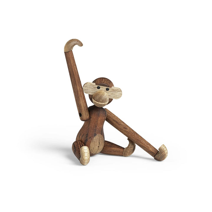 Figura de madera Monkey mini de Kay Bojesen, mono pequeño de teca y limba