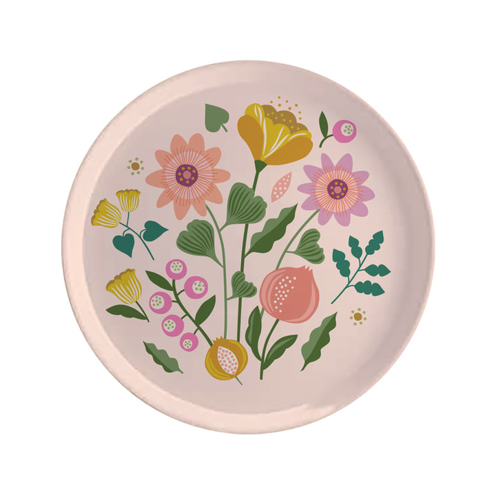 Bandeja redonda Passiflore de Mini Labo con flores