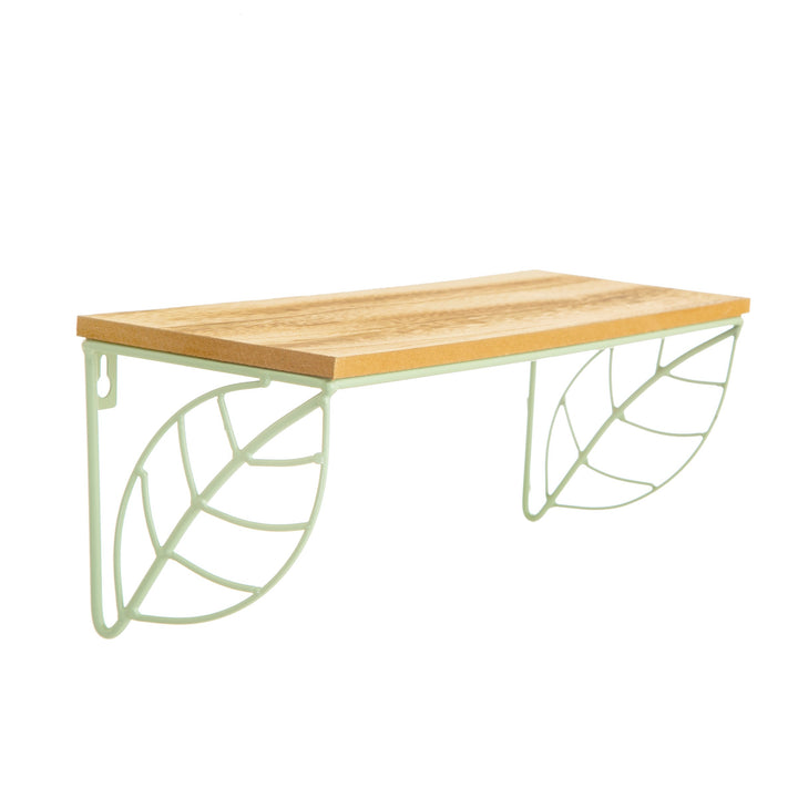 Repisa Wire Leaf de Sass & Belle con soportes de hoja