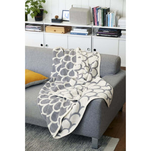 FEATHERS CHENILLE GREY <br> Manta <br> Klippan