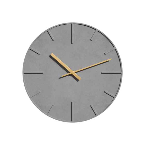 Reloj de pared concreto modelo Amsterdam Gris