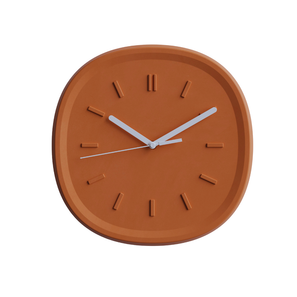 Reloj de pared concreto modelo London Naranjo