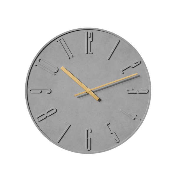 Reloj de pared concreto modelo Oslo Gris