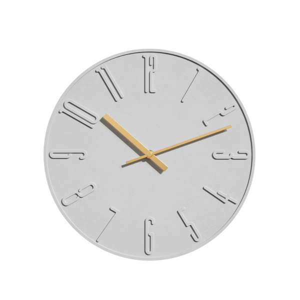 Reloj de pared concreto modelo Oslo Gris claro