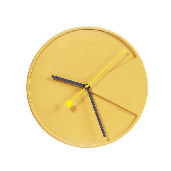 Reloj de pared concreto modelo Tokyo Amarillo