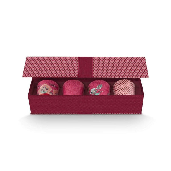 Giftset Tazas Without Ear Oriental Festival de Flores Dark Rosado 230ml – Cerámica, Diseño Holandés Original