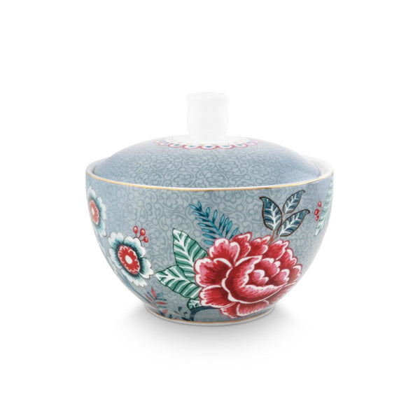 Azucarero Festival de Flores Celeste 300ml – Cerámica, Diseño Holandés Original