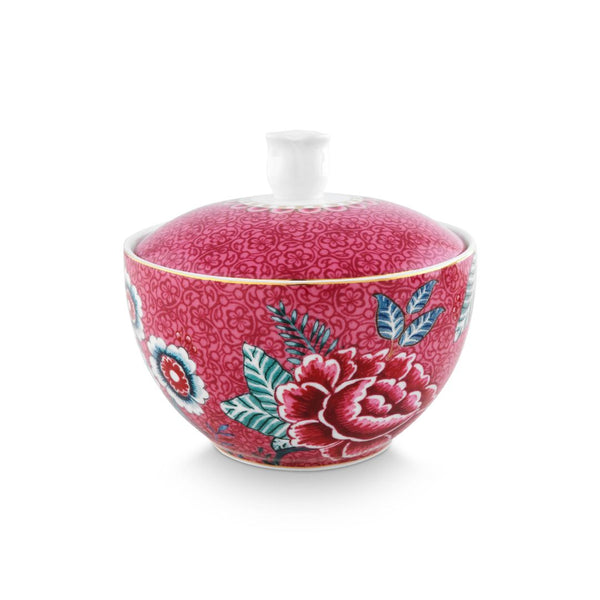Azucarero Festival de Flores Dark Rosado 300ml – Cerámica, Diseño Holandés Original