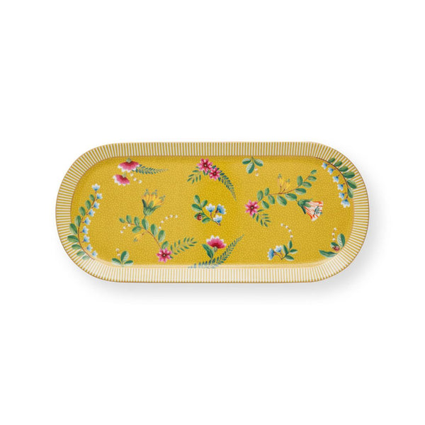 Bandeja para Torta La Majorelle Amarillo 33.3x15.5cm – Cerámica, Diseño Holandés Original