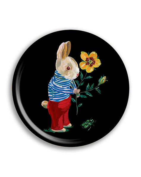 Bandeja redonda BUNNY ROUND de Avenida Home, madera de abedul ilustrada por Nathalie Lété