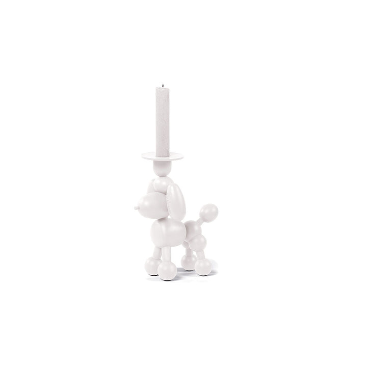 Candelabro Can-Dolly blanco de Fatboy con forma de perro poodle