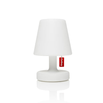 Lámpara Edison The Petit blanca de Fatboy con etiqueta roja