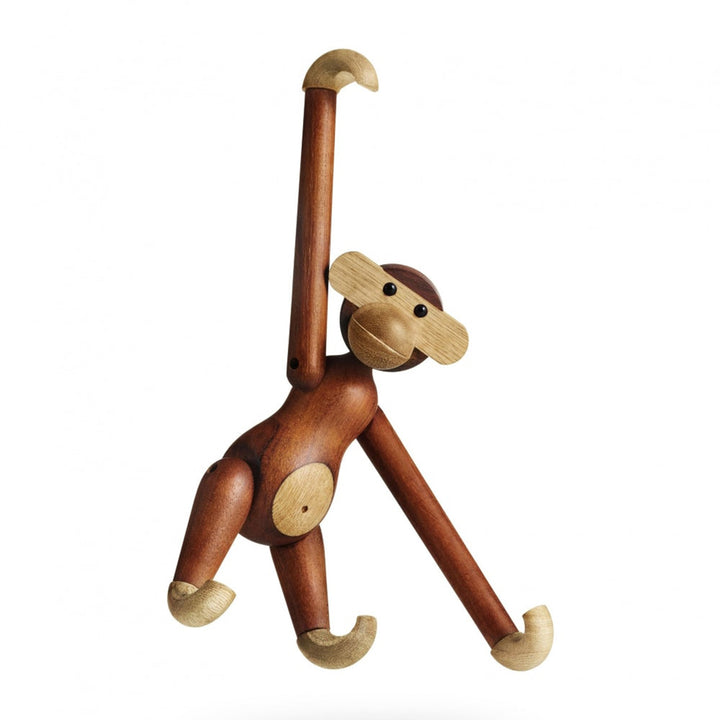 Figura de madera Monkey de Kay Bojesen, mono de teca y limba